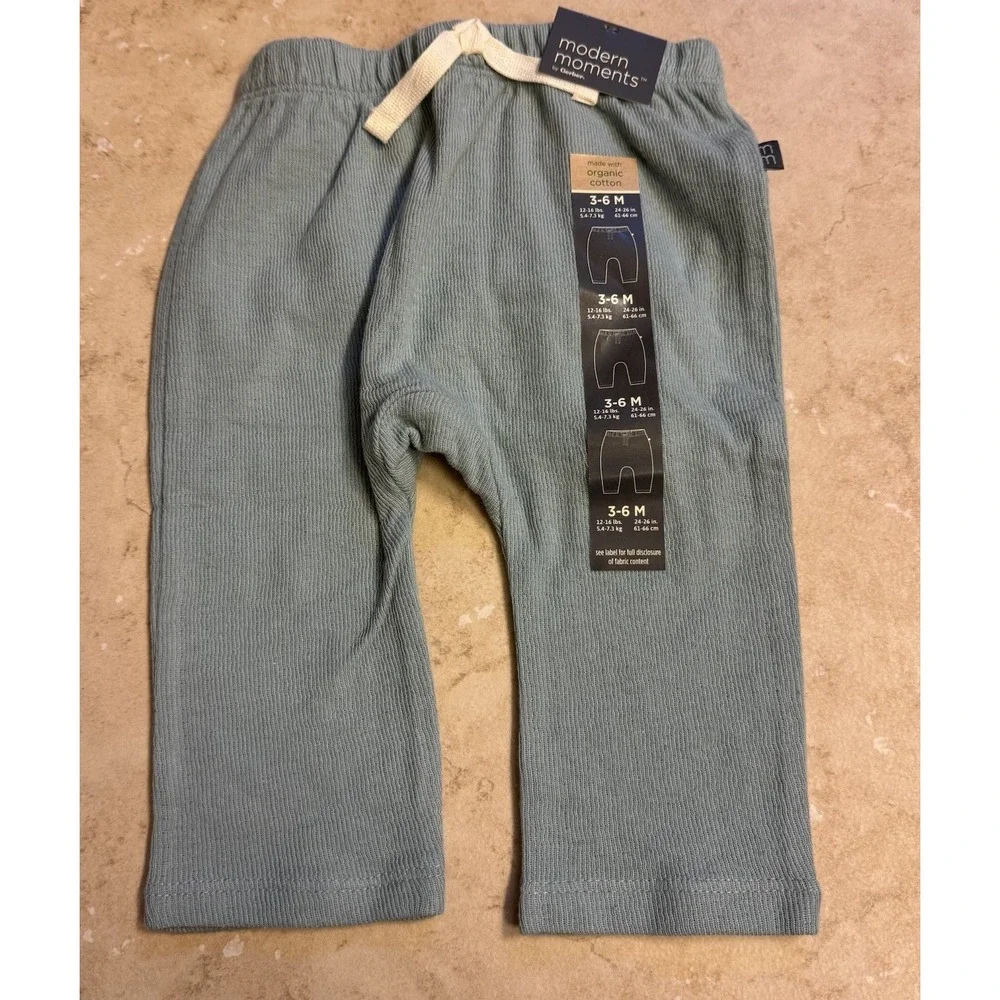 Modern‎ Moments by Gerber Baby Boy Outfit 3pc Set 3-6 months Organic Cotton NEW